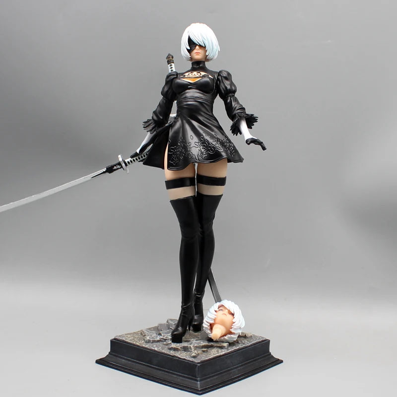 27.5cm Nier Automata 2b Four Styles Game Girl Figure Mechanical Lifeform Statue Collection Desktop Decoration Ornament Toys Gift