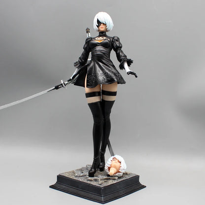 27.5cm Nier Automata 2b Four Styles Game Girl Figure Mechanical Lifeform Statue Collection Desktop Decoration Ornament Toys Gift