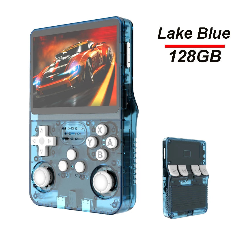 R46S Retro Handheld Game Console Linux System 128G 4.0inch IPS Screen Two-player Online Game 64GB Console Retro Game R36S