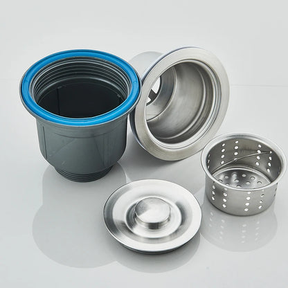 304 Stainless Steel Waterfall Kitchen Sink Sink Large Single basin With Large Single Slot Sink Above Counter With Cup Disher