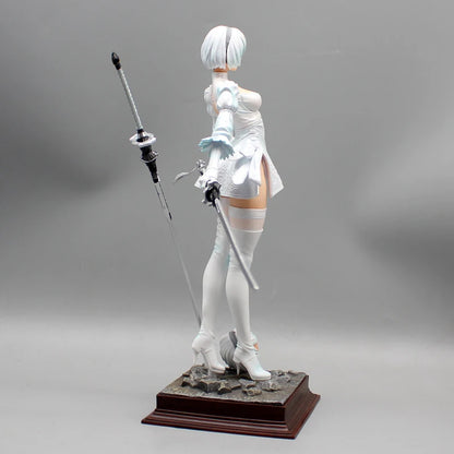 27.5cm Nier Automata 2b Four Styles Game Girl Figure Mechanical Lifeform Statue Collection Desktop Decoration Ornament Toys Gift