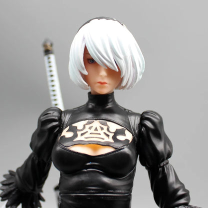 27.5cm Nier Automata 2b Four Styles Game Girl Figure Mechanical Lifeform Statue Collection Desktop Decoration Ornament Toys Gift