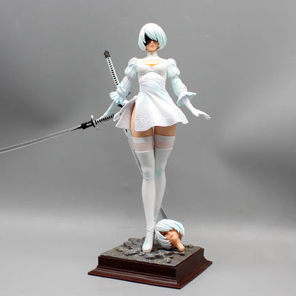 27.5cm Nier Automata 2b Four Styles Game Girl Figure Mechanical Lifeform Statue Collection Desktop Decoration Ornament Toys Gift