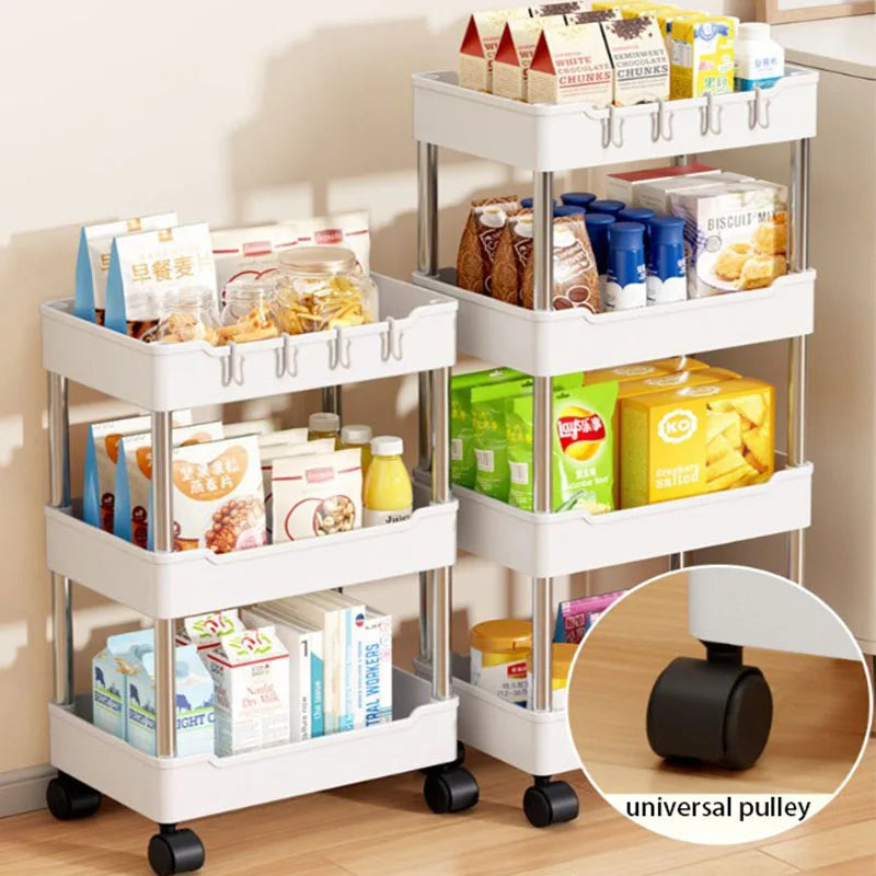 Bathroom Cart Storage Rack Floor-mounted Multi-layer Toilet Storage Living Room Storage Cart Kitchen Gap Storage Shelf