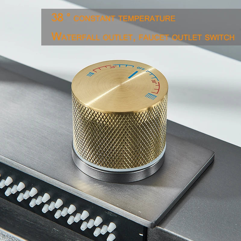 304 Stainless Steel Waterfall Kitchen Sink Sink Large Single basin With Large Single Slot Sink Above Counter With Cup Disher