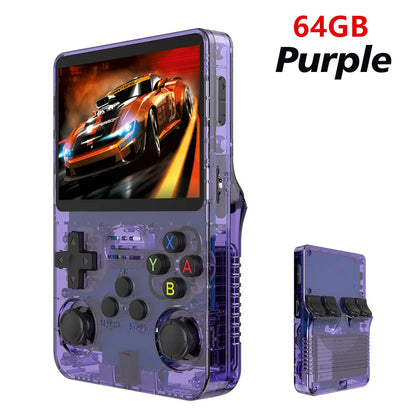 Retro R36S Handheld Video Game Console 3.5 Inch IPS Screen 128GB Preloaded Games Portable Pocket Player with Linux System