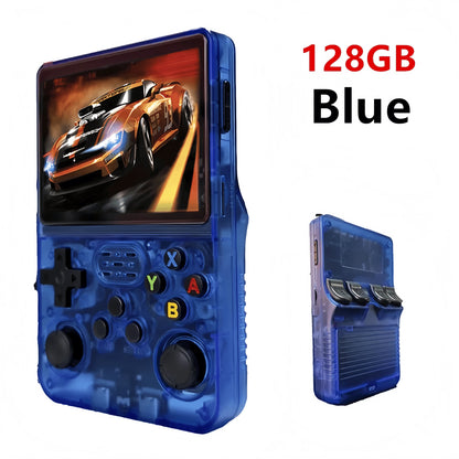 Retro R36S Handheld Video Game Console 3.5 Inch IPS Screen 128GB Preloaded Games Portable Pocket Player with Linux System