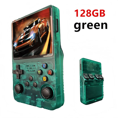 Retro R36S Handheld Video Game Console 3.5 Inch IPS Screen 128GB Preloaded Games Portable Pocket Player with Linux System