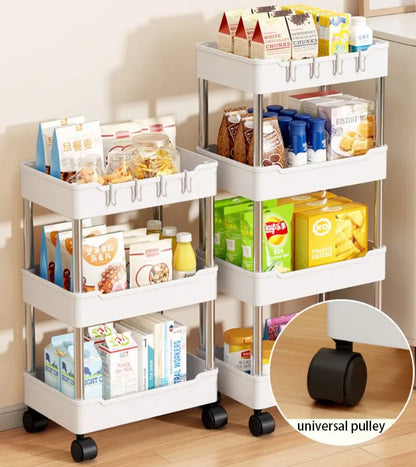 Bathroom Cart Storage Rack Floor-mounted Multi-layer Toilet Storage Living Room Storage Cart Kitchen Gap Storage Shelf