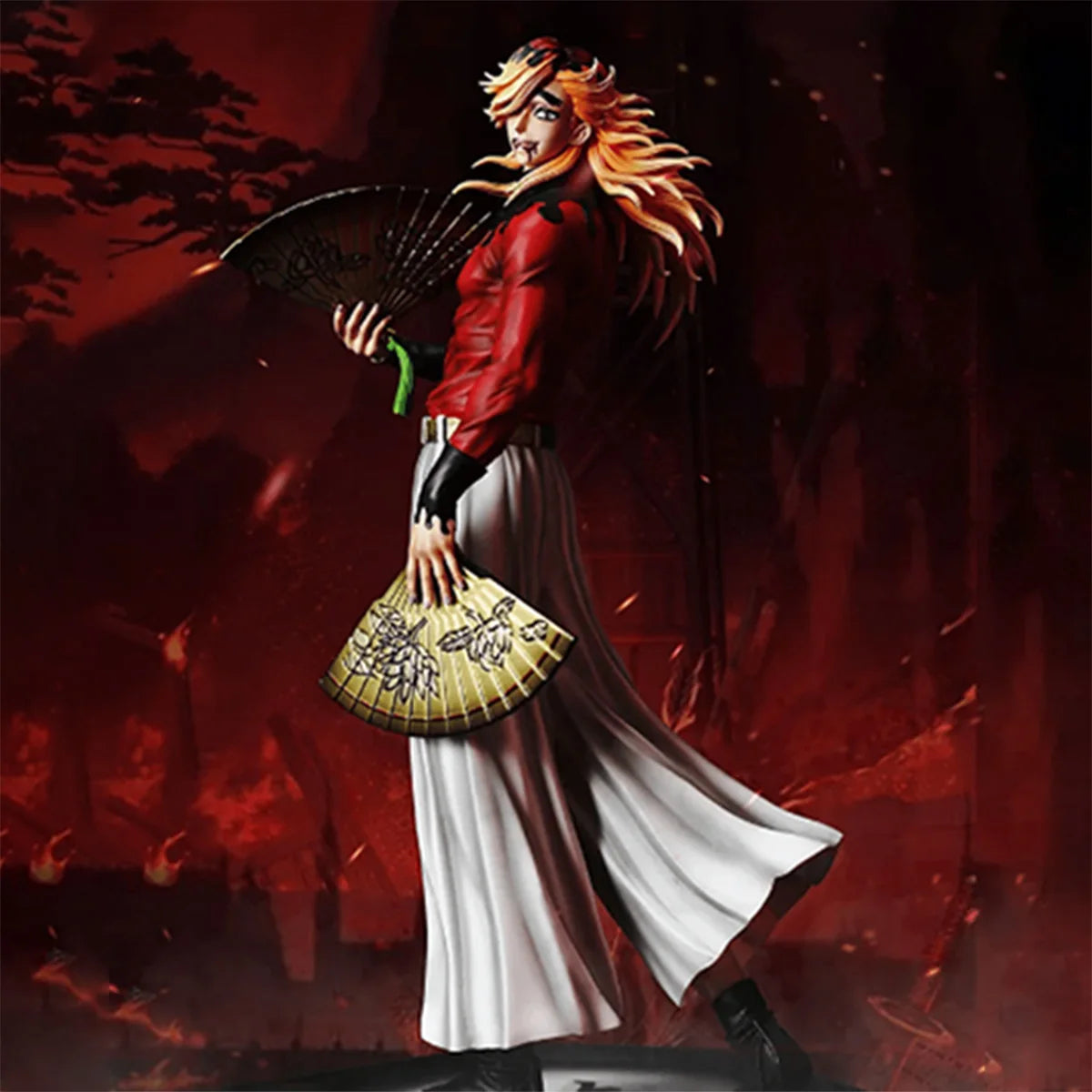 Anime Figures Collectible Model of Japanese Anime Characters Yoriichi Tsugikuni Kokushibō Gyūtar Ō Daki Inosuke Hashibira Tengen Uzui Tengen Uzui, the Pillar of Sound Dōma Figure Gk - Douma