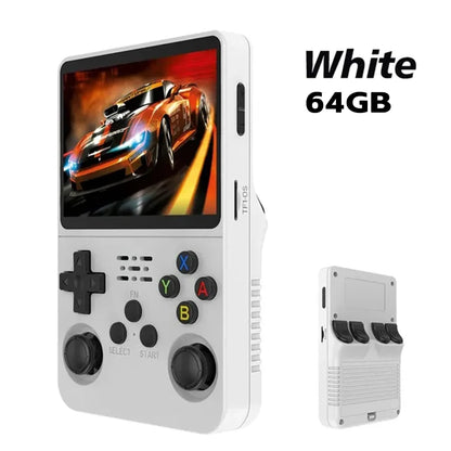 R36S Retro Handheld Video Game Console Linux System 3.5 Inch IPS Screen Portable Player 64GB GamesMultiple colors are available