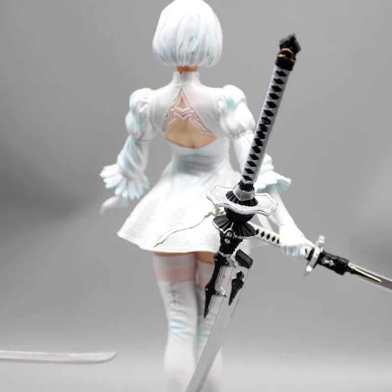 27.5cm Nier Automata 2b Four Styles Game Girl Figure Mechanical Lifeform Statue Collection Desktop Decoration Ornament Toys Gift