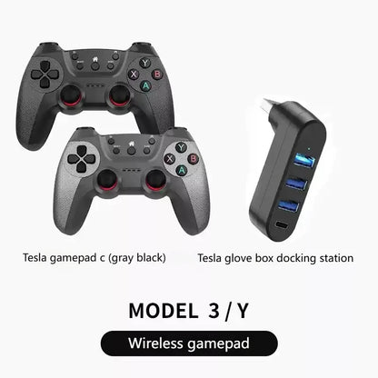 Wireless USB Game Controller for Tesla Model Y/3/X/S Double Player Online TV PC PS3 Steam Compatible Gaming Accessory