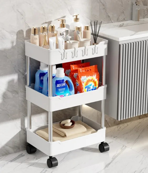 Bathroom Cart Storage Rack Floor-mounted Multi-layer Toilet Storage Living Room Storage Cart Kitchen Gap Storage Shelf