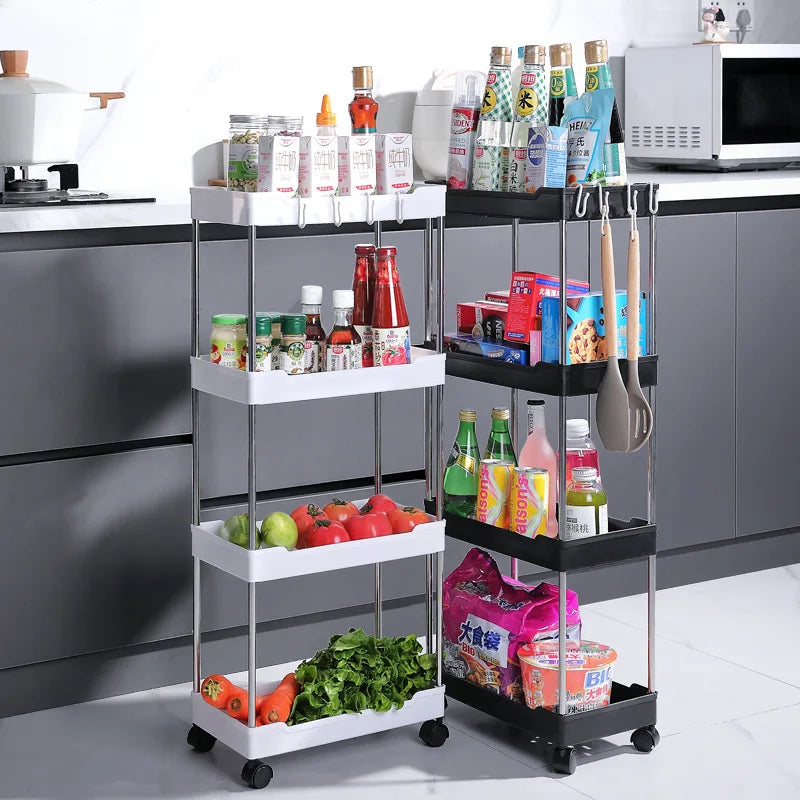 Bathroom Cart Storage Rack Floor-mounted Multi-layer Toilet Storage Living Room Storage Cart Kitchen Gap Storage Shelf