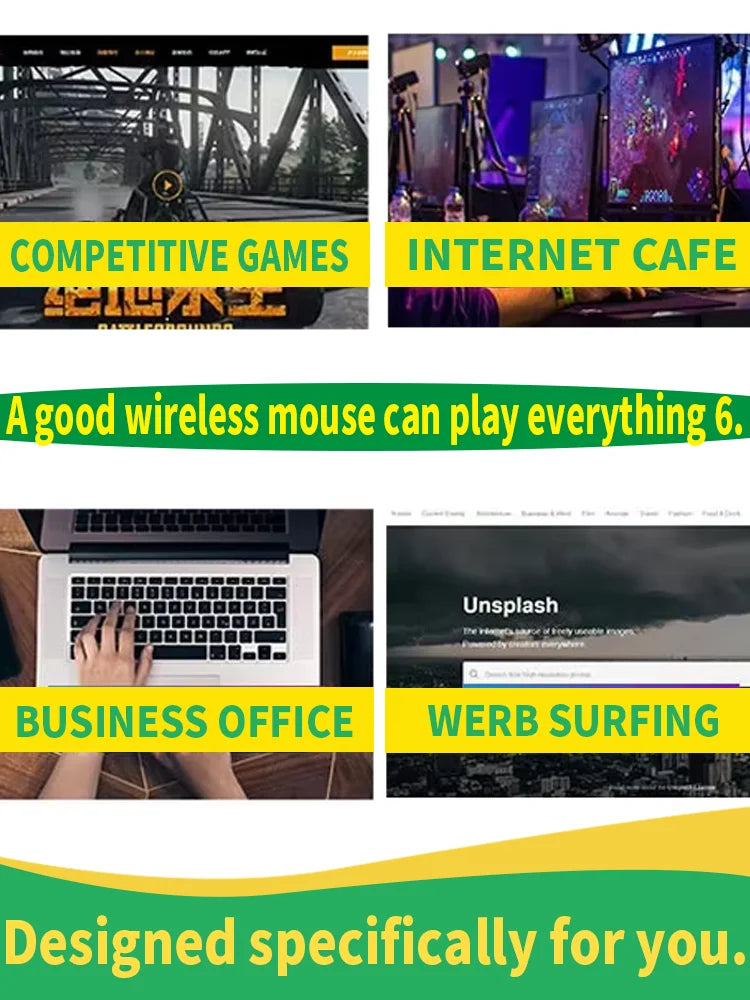 Ergonomic Wired Game Mouse USB Interface Smooth Use for Laptop Pc Computer Desktop