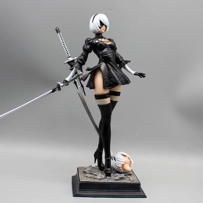 27.5cm Nier Automata 2b Four Styles Game Girl Figure Mechanical Lifeform Statue Collection Desktop Decoration Ornament Toys Gift
