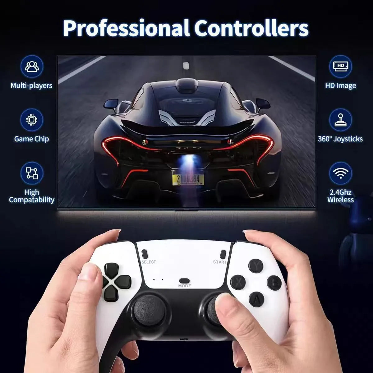 M15 Game Stick 4K HD 40000+ GAMES Player 2.4Ghz Wireless Controller HandHeld Arcade Classic 2025 TV Home Video Game Consoles