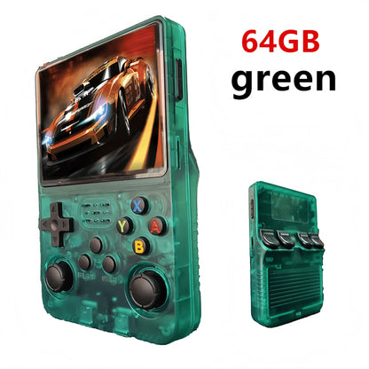 Retro R36S Handheld Video Game Console 3.5 Inch IPS Screen 128GB Preloaded Games Portable Pocket Player with Linux System