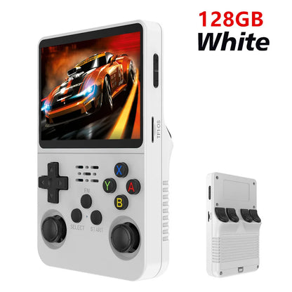Retro R36S Handheld Video Game Console 3.5 Inch IPS Screen 128GB Preloaded Games Portable Pocket Player with Linux System