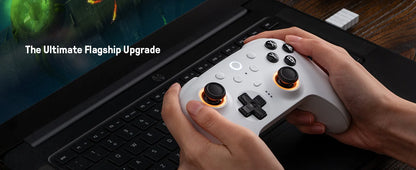 8BitDo Ultimate 2 Bluetooth Gamepad Game Controller with TMR Joysticks & Hall Effect Triggers for Nintendo Switch 2,PC,Windows