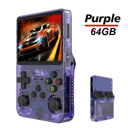 R46S Retro Handheld Game Console Linux System 128G 4.0inch IPS Screen Two-player Online Game 64GB Console Retro Game R36S