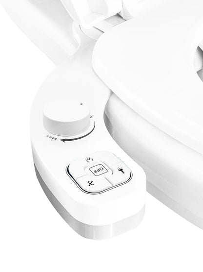 SAMODRA Non-Electric Left-Hand Bidet - Self Cleaning Dual Nozzle (Frontal and Rear Wash) Fresh Water Bidet
