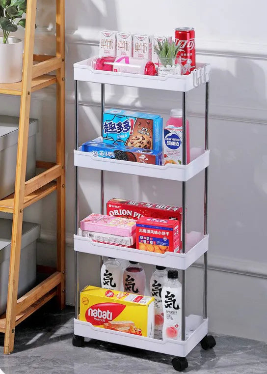 Bathroom Cart Storage Rack Floor-mounted Multi-layer Toilet Storage Living Room Storage Cart Kitchen Gap Storage Shelf