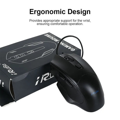 USB Optical Wired Mouse Laptop Home Office Mouse Anti Slip Roller 3D