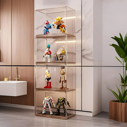 Clear Large Capacity Storage Box Organizer For Figures Acrylic Box Blind Box Makeup Toy Showcase Organizer For Handbag Figurine