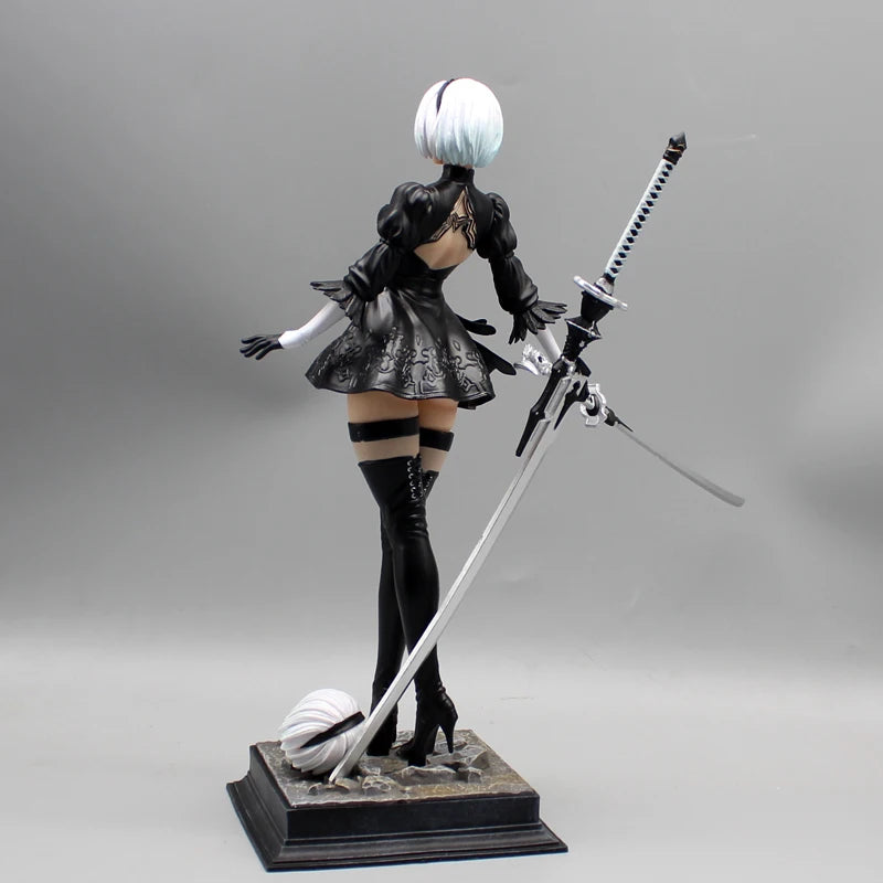 27.5cm Nier Automata 2b Four Styles Game Girl Figure Mechanical Lifeform Statue Collection Desktop Decoration Ornament Toys Gift