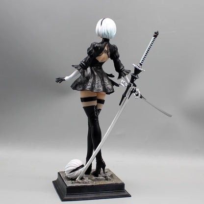 27.5cm Nier Automata 2b Four Styles Game Girl Figure Mechanical Lifeform Statue Collection Desktop Decoration Ornament Toys Gift
