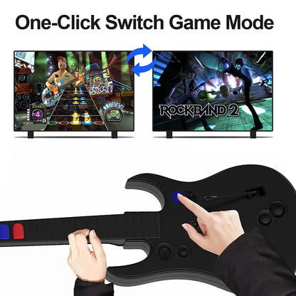 DOYO 2.4G Wireless Guitar Hero Controller for PC PS3 Compatible With Clone Hero Rock Band Games Remote Joystick Console