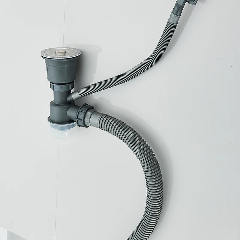 304 Stainless Steel Waterfall Kitchen Sink Sink Large Single basin With Large Single Slot Sink Above Counter With Cup Disher