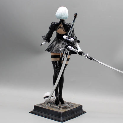 27.5cm Nier Automata 2b Four Styles Game Girl Figure Mechanical Lifeform Statue Collection Desktop Decoration Ornament Toys Gift