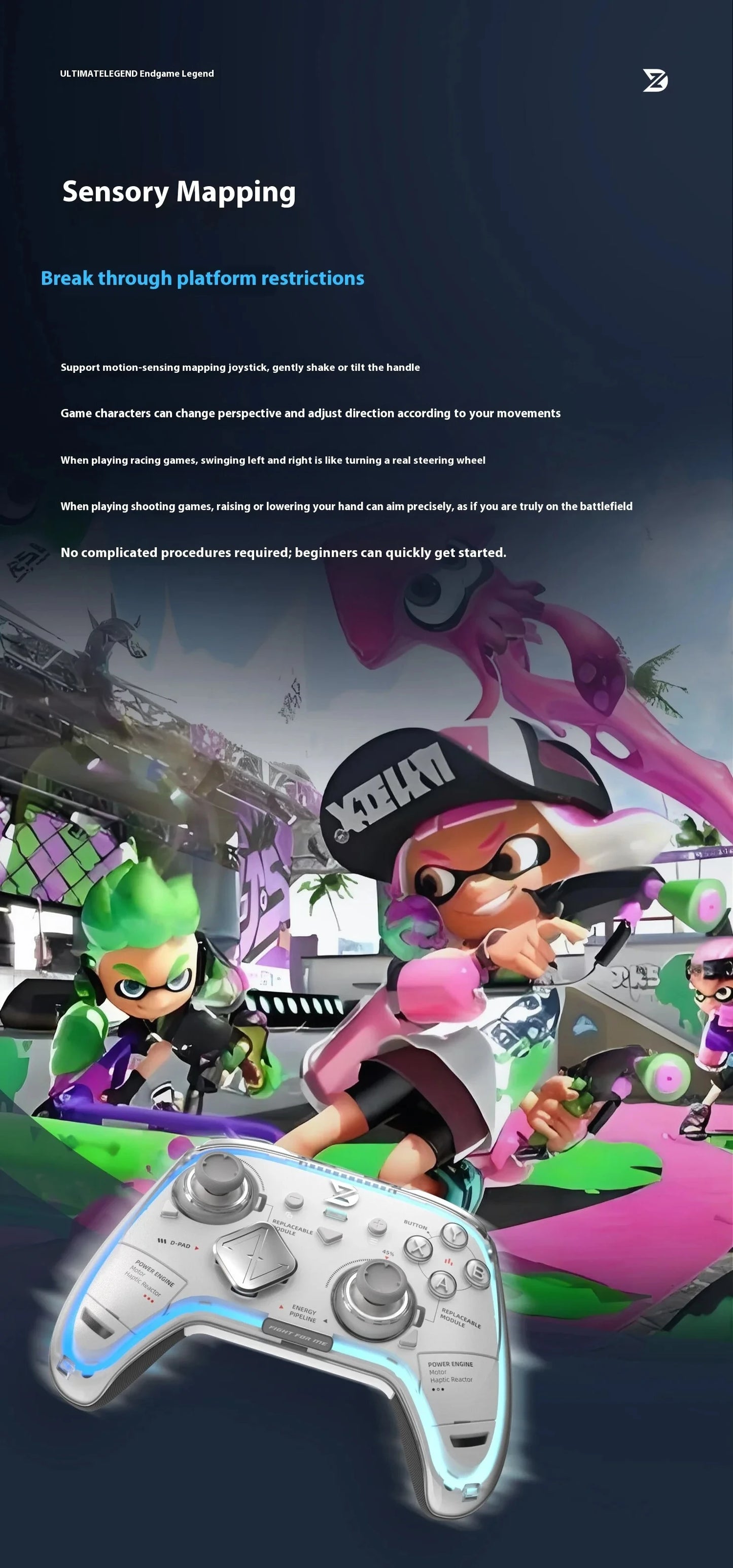 Zd Ultimate Legend Game Controller Elite Modular Sensory Rgb Switch Phone Bluetooth Controller Ns Tablet Steam Xbox Gifts ZD