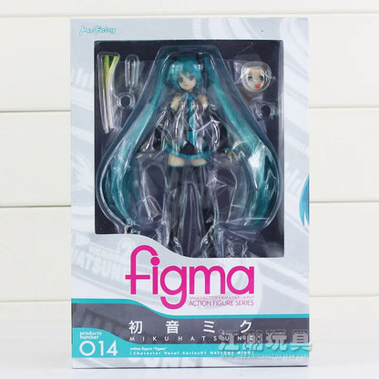 Anime FIGMA Hatsune Miku Action Figures Movable Joints Contain The Props Desktop Decoration Collection PVC Model Toys Kids Gifts