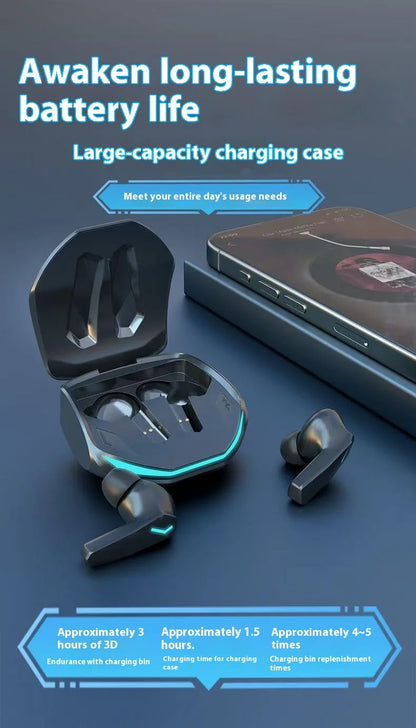 GM2 Pro Bluetooth 5.3 Earphones Sports Headset Wireless In-Ear Gaming Low Latency Dual Mode Music Headphones New