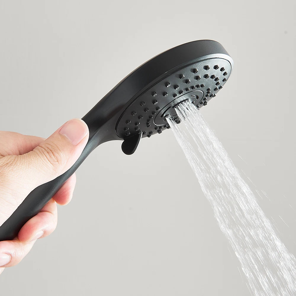 Shower Head Combo 8-12Inch High Pressure Rain Shower Head with Adjustable Extension Arm With 3-way Handheld Shower Spray