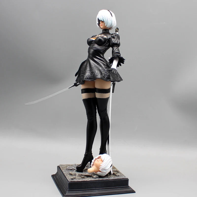 27.5cm Nier Automata 2b Four Styles Game Girl Figure Mechanical Lifeform Statue Collection Desktop Decoration Ornament Toys Gift