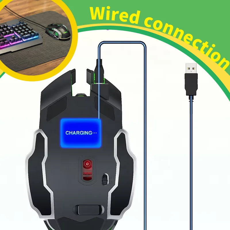 Ergonomic Wired Game Mouse USB Interface Smooth Use for Laptop Pc Computer Desktop