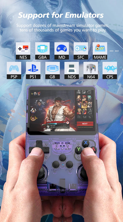 128GB R36S Retro Handheld Video Game Console 3.5Inch IPS Screen Player Kid Portable Pocket Video Player Games Arkos System