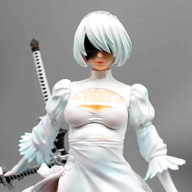 27.5cm Nier Automata 2b Four Styles Game Girl Figure Mechanical Lifeform Statue Collection Desktop Decoration Ornament Toys Gift