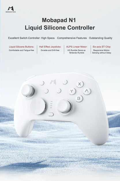 MOBAPAD N1S / N1 HD Bluetooth Gamepad，Wireless Game Controller with Hall Effect Joystick for Nintendo Switch OLED PC IOS Android