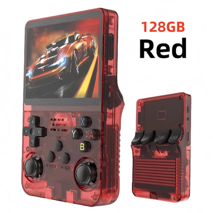 Retro R36S Handheld Video Game Console 3.5 Inch IPS Screen 128GB Preloaded Games Portable Pocket Player with Linux System