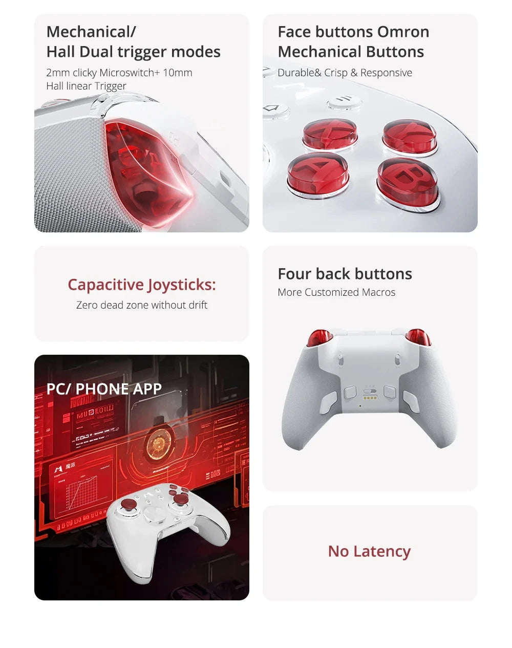 MOBAPAD Huben 2 Mechanical Bluetooth Controller For Nintendo Switch NS Switch 2 PC Android iOS Steam Game Console