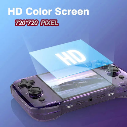 R46S Retro Handheld Game Console Linux System 128G 4.0inch IPS Screen Two-player Online Game 64GB Console Retro Game R36S