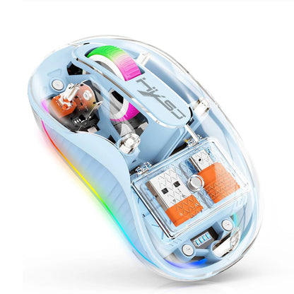 New Fully Bluetooth Wireless Transparent Mouse Tri-mode Magnetic Suction Mute Rechargeable Led Lamp Intelligence Office Gift