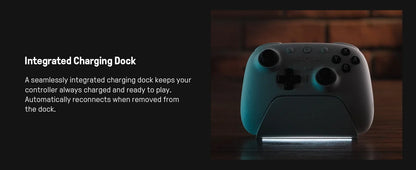 8BitDo Ultimate 2 Bluetooth Gamepad Game Controller with TMR Joysticks & Hall Effect Triggers for Nintendo Switch 2,PC,Windows