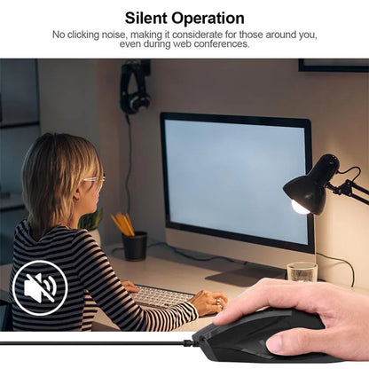 USB Optical Wired Mouse Laptop Home Office Mouse Anti Slip Roller 3D